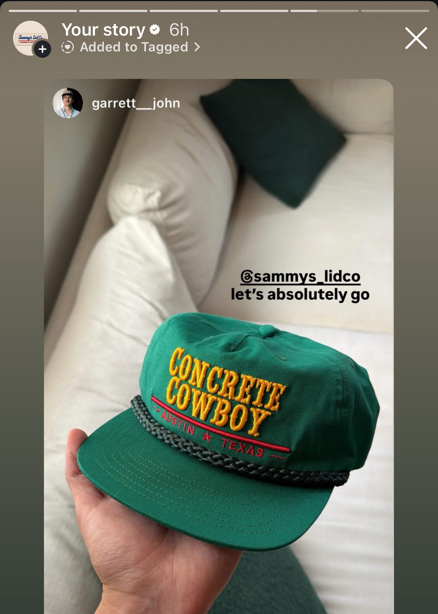 Customer wearing Sammy’s Lid Co. product